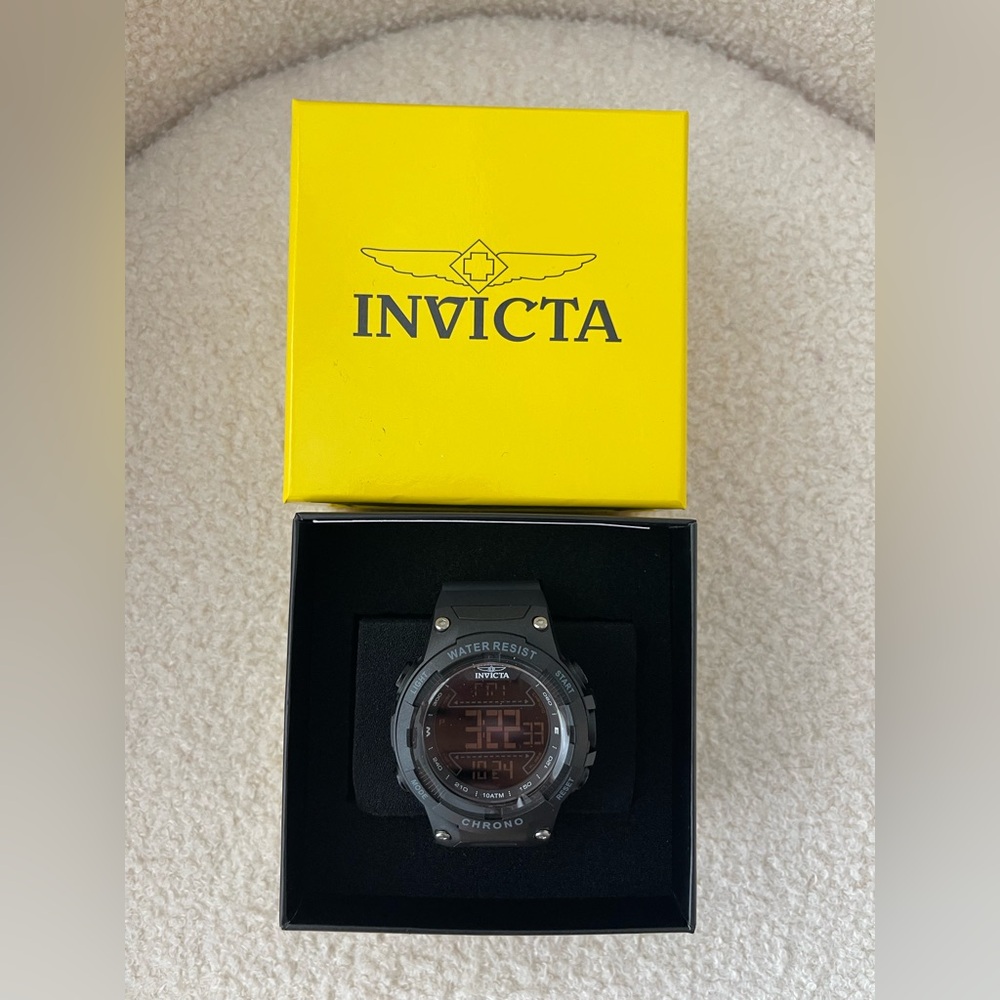 Invicta Black and Yellow Digital Watch